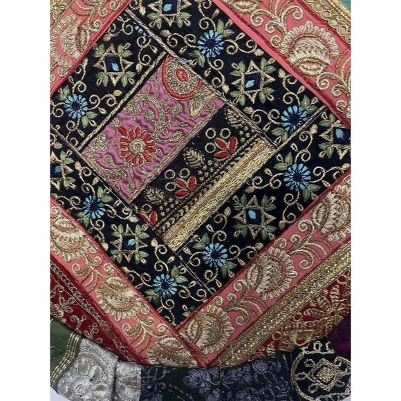 NWT Sacred Threads Magic Carpet Embellished Patchwork Colorful Lined Hobo Bag - Picture 15 of 16